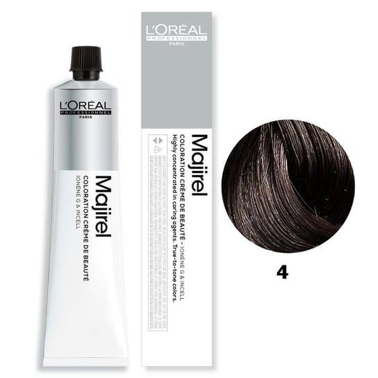 Loreal Majirel, Trwała farba do włosów - kolor 4 brąz, 50 ml L'Oréal Professionnel