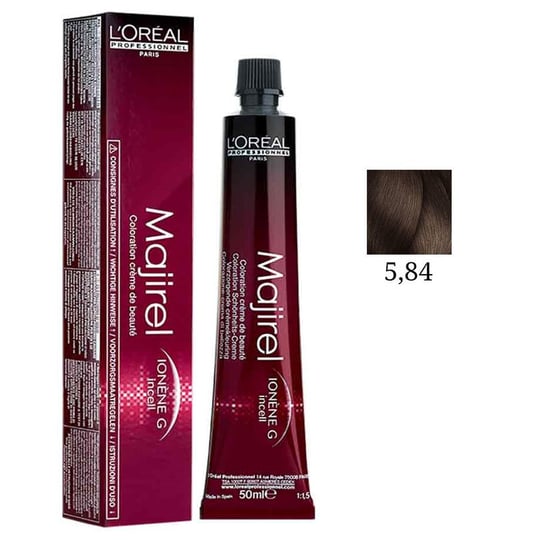 Loreal Majirel, Trwała farba do włosów - kolor 5.84, 50 ml L'Oréal Professionnel