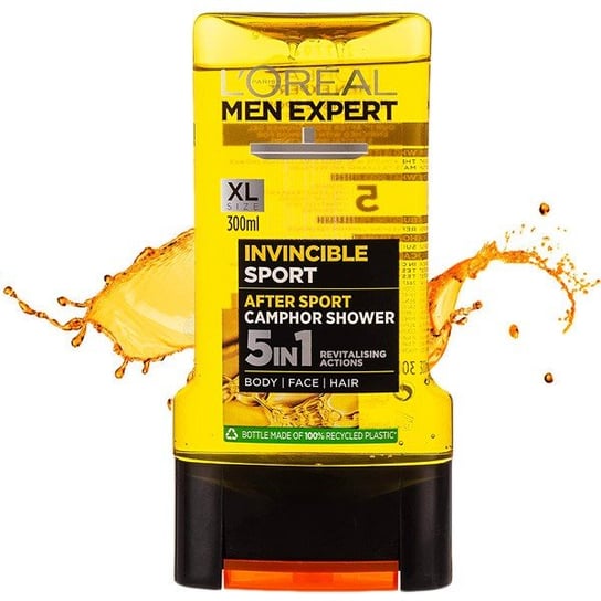 LOREAL MEN Expert invincible sport perfumowany żel pod prysznic dla mężczyzn ciało twarz włosy XL 300ml L'Oreal Paris