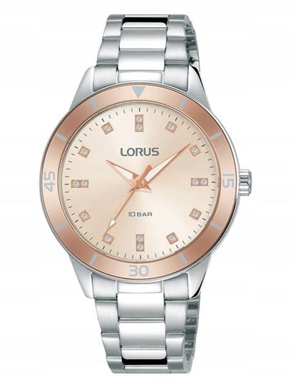 Lorus, Zegarek damski, RG241RX9, srebrno-różowy LORUS