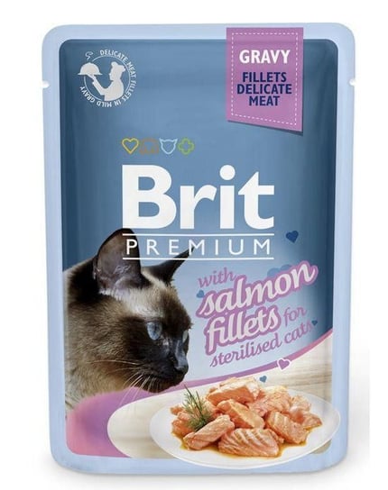 Łosoś Brit Premium Cat Fillets in gravy for Sterilised, 85 g Brit