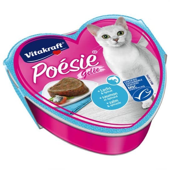 Łosoś i szpinak dla kota Vitakraft Poesie, 85 g Vitakraft