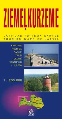 Łotwa część pół-zach Ziemelkurzeme 1:200 000 Jana Seta