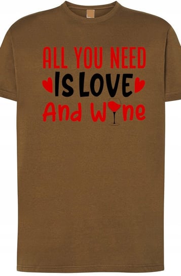 Love and Wine Walentynki T-Shirt Nadruk r.XXL Inna marka