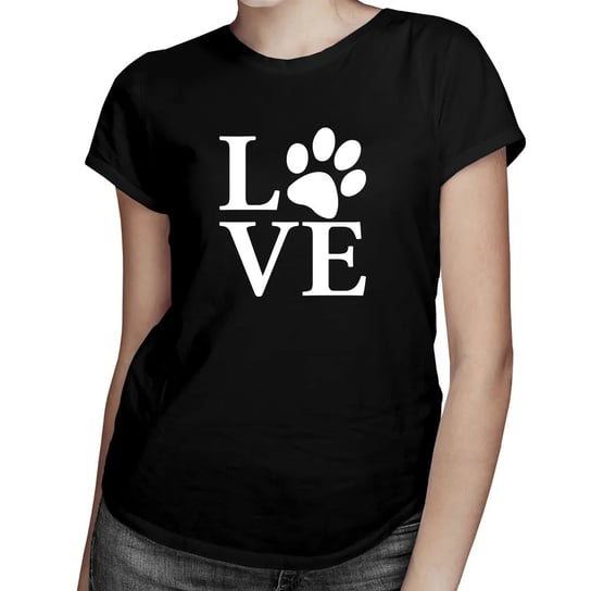 Love animals - damska koszulka z nadrukiem Koszulkowy