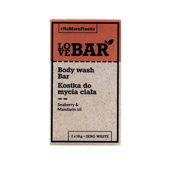 Love Bar Body Wash Bar kostka do mycia ciała Rokitnik & Mandarynkowy Olej 2x30g Love Bar