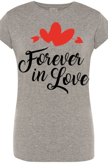 Love Forever T-Shirt Damski Walentynki Nadruk S Inna marka