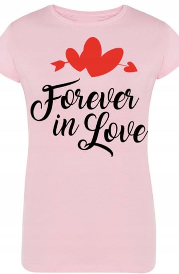 Love Forever T-Shirt Damski Walentynki Nadruk XL Inna marka
