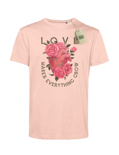 LOVE HEART koszulka męska soft rose L GREEN COSMOS