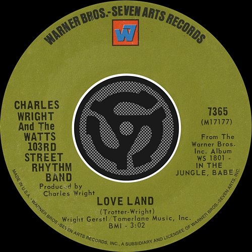 Love Land / Sorry Charlie Charles Wright & The Watts 103rd Street Rhythm Band