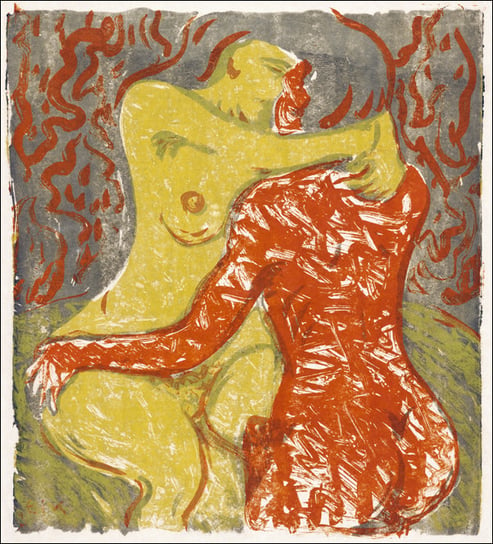 Love scene, Ernst Ludwig Kirchner - plakat 20x30 cm Galeria Plakatu