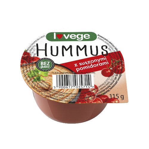 Lovege Hummus z suszonymi pomidorami 115g Lovege
