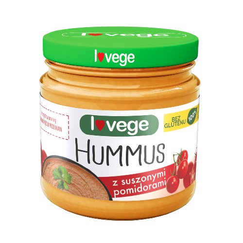 Lovege Hummus z suszonymi pomidorami w słoiku 180g Lovege