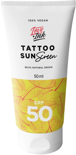 LoveInk, Krem do tatuażu z filtrem SPF50+ Sunscreen, 50 ml LoveInk