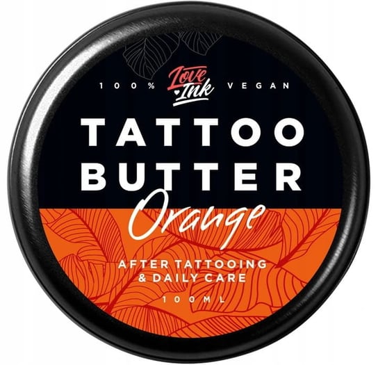 LoveInk Tattoo Butter, masło do tatuażu Orange, 100 ml LoveInk