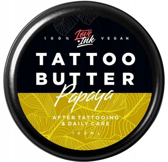 LoveInk Tattoo Butter, masło do tatuażu Papaya, 100 ml LoveInk