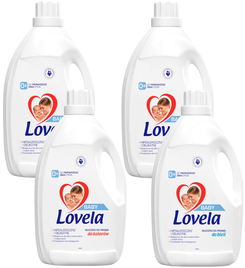 Lovela Baby, Zestaw Mleczko do Białego i Koloru 4 x 2,9L LOVELA