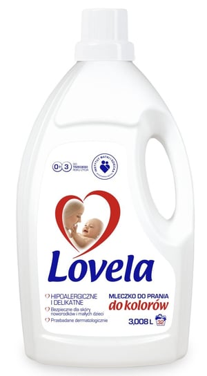 Lovela, Hipoalergiczne mleczko do prania kolorowych tkanin, 3,008 l Reckitt Benckiser