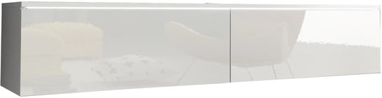 Lowboard 140 cm biały szafka RTV wisząca półka TV Bratex