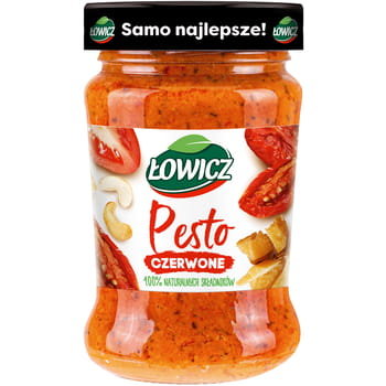 Łowicz Pesto czerwone 100% naturalnych składników 180g Łowicz