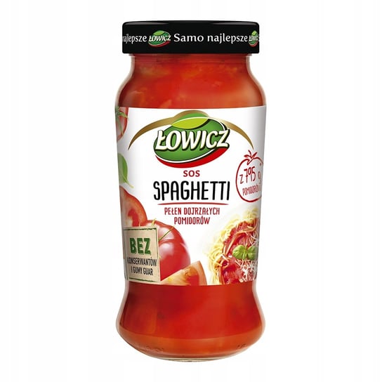 Łowicz Sos spaghetti pomidorowy z oregano 500g Łowicz