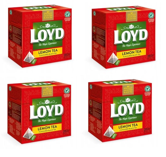 LOYD Herbata Lemon Black Tea – 80 torebek piramidki Loyd Tea