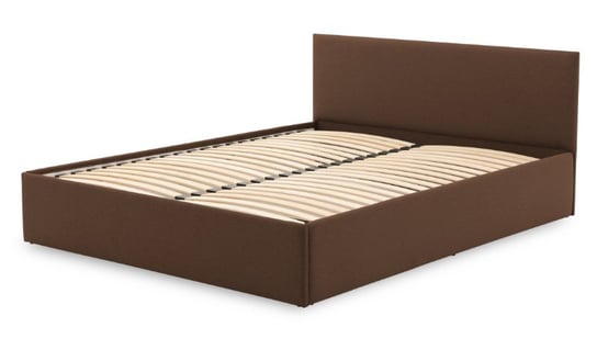 Łóżko 160x200 tapicerowane LEON bez materaca, brązowy Adams Group