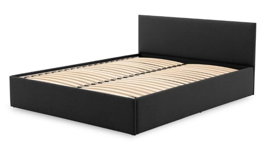 Łóżko 160x200 tapicerowane LEON bez materaca, czarny Adams Group