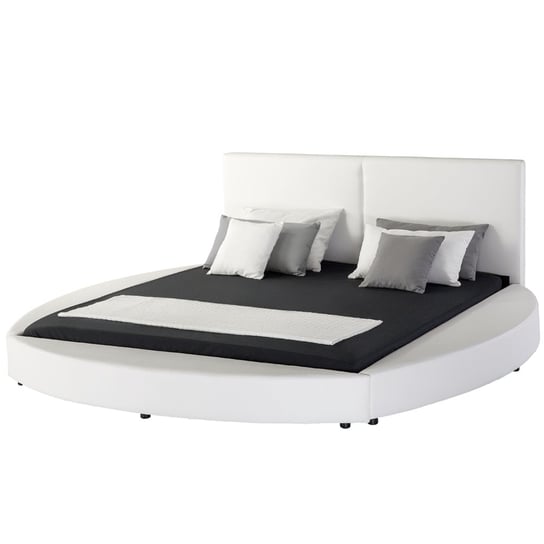 Łóżko białe, Beliani Laval, 91x240x260 cm Beliani