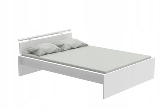 Łóżko białe, bez stelaża, bez materaca, 140x200 INTERMEBLE