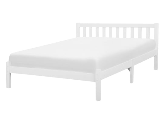 Łóżko białe, drewniane, Beliani Florac, 147x208 cm Beliani