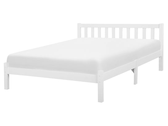 Łóżko białe, drewniane, Beliani Florac, 167x208 cm Beliani