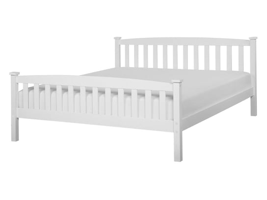 Łóżko białe, drewniane, Beliani Giverny, 149x208 cm Beliani