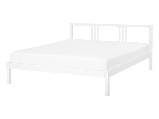 Łóżko białe, drewniane, Beliani Vannes, 147x209 cm Beliani