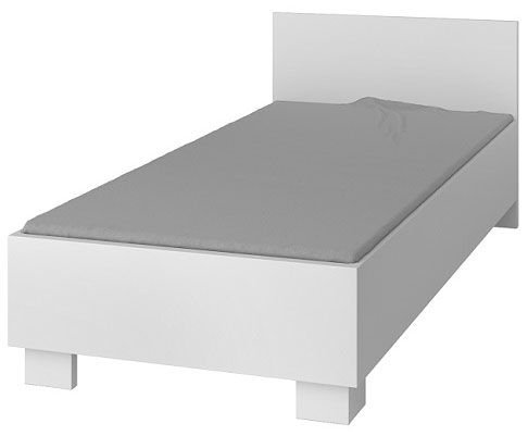 Łóżko białe, Florentino, pojedyncze, 70x94x206 Elior