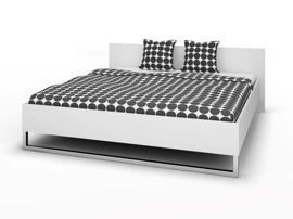 Łóżko białe, Home Line, z zagłówkiem, 180x200 Tvilum