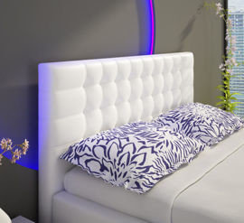 Łóżko białe, Isabelle, tapicerowane, 160x200 cm New Composition Factory