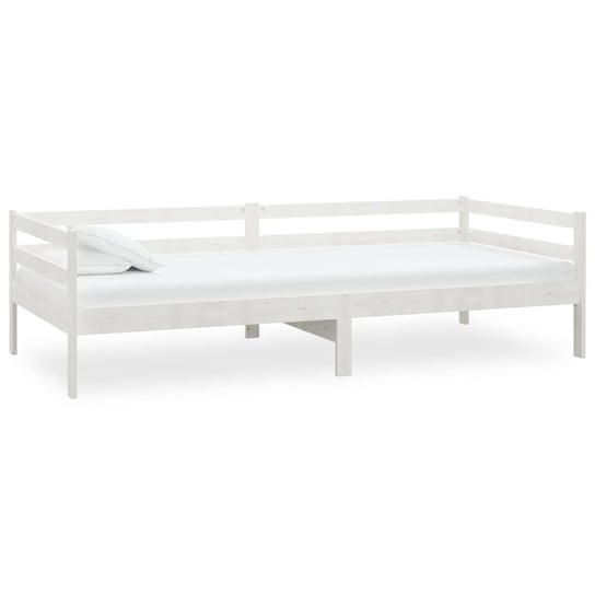Łóżko białe, lite drewno sosnowe, VidaXL, dzienne, 90x200 cm vidaXL
