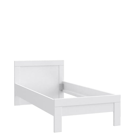 Łóżko białe matowe, Snow, 90x200 Forte