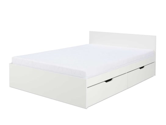 Łóżko białe pod materac 140x200 z szufladami MILI Domiko Meble