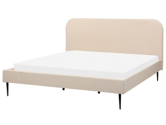 Łóżko boucle 180 x 200 cm beżowe FLAYAT Beliani