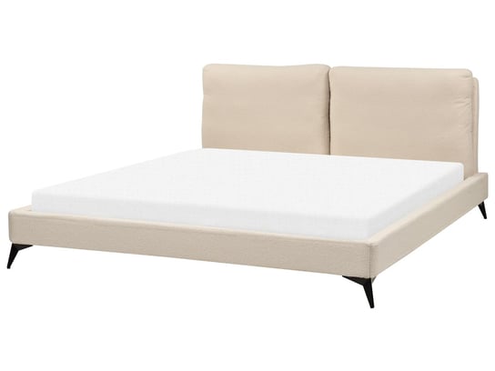 Łóżko boucle 180 x 200 cm beżowe MELLE Beliani