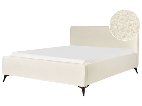 Łóżko boucle 180 x 200 cm kremowe VALOGNES Beliani