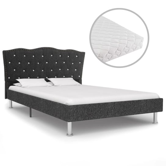Łóżko ciemnoszare, z materacem, 120x200 vidaXL