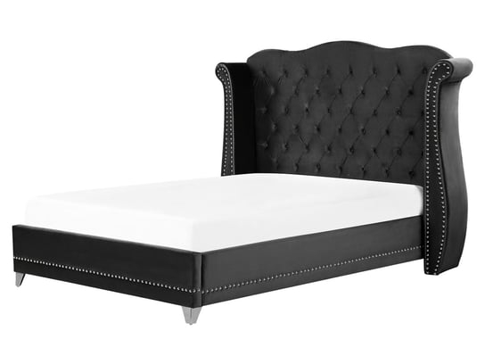Łóżko czarne, Beliani Ayette, 154x205x215 cm Beliani