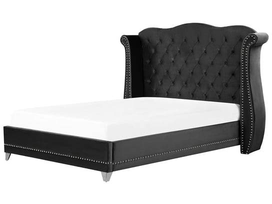 Łóżko czarne, Beliani Ayette, 154x225x215 cm Beliani