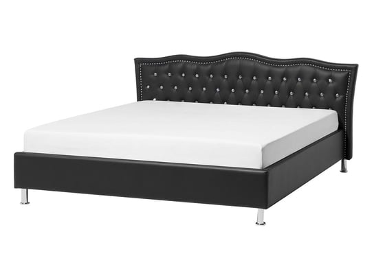 Łóżko czarne, Beliani Metz, 140x200 cm Beliani