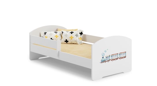 Łóżko dla dziecka, LUK, z barierką, z materacem, 140x70 cm Kobi