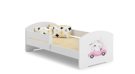 Łóżko dla dziecka, LUK, z barierką, z materacem, 160x80 cm Kobi