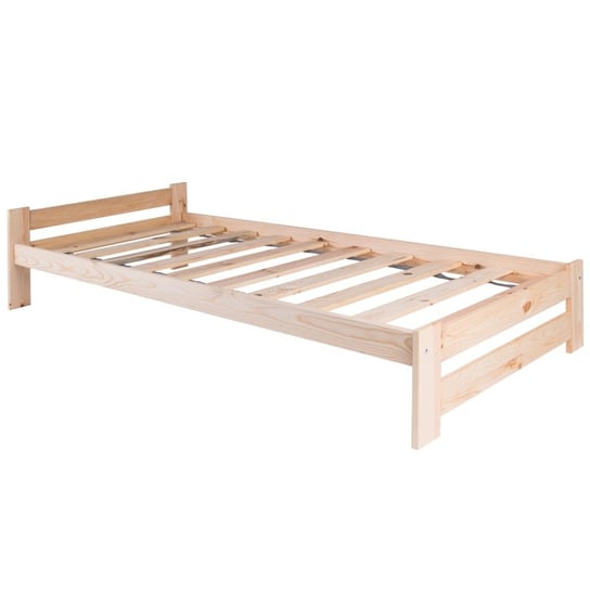 Łóżko do sypialni beżowe, drewniane, Lectus Ottawa, 90x200 cm Lectus